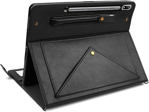 Vista 2 de Bolso Funda para Samsung Galaxy Tab S10 FE/S9 FE 10.9"/S9/S8/S7 11", Techcircle Folio con Soporte Cruzado, Billetera con Ranura para Lápiz S Pen