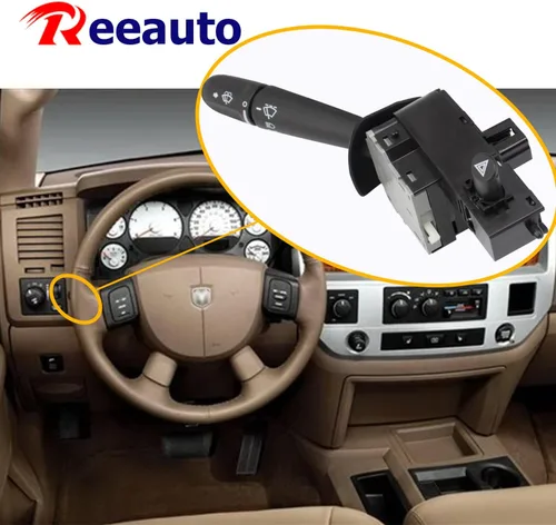 Vista 7 de Interruptor de señal de giro multifunción Reemplazo de control de limpiaparabrisas para 02-08 Ram 1500 2500,05-10 Dakota, 04-09 Durango, reemplaza a