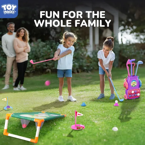 Vista 6 de TOY Life Clubes de golf para niños 3-5, juego de golf para niños, palos de golf para niños pequeños, juegos de golf para niños de 3 a 4 años