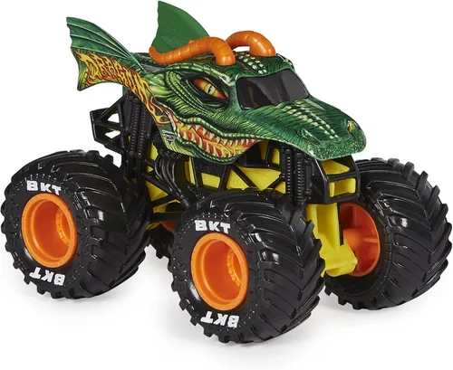 Vista 4 de Monster Jam 2022 Spin Master 1:64 Camión fundido a troquel con accesorio adicional: Legacy Trucks Dragon