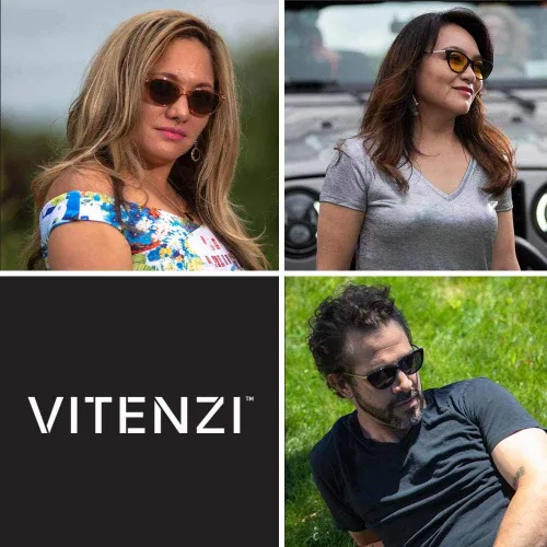 Vista 6 de VITENZI Gafas de sol con lectores para mujer, lentes de sol de lectura tintadas, Verona