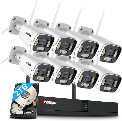 Vista 10 de Sistema de cámara de seguridad para el hogar al aire libre, disco duro de 2 Negro