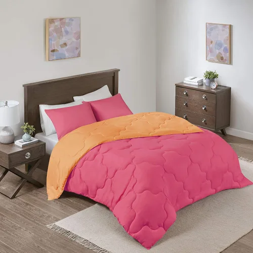 Vista 15 de Comfort Spaces Vixie Juego de Edredón Reversible - Cubierta Acolchada Geométrica Casual de Moda, Ropa de Cama Acogedora Alternativa de Plumón