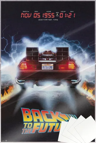 Vista 7 de STOP ONLINE - Póster de la película de Regreso al Futuro - DeLorean, Destino 05 de noviembre de 1955 (24 x 36 pulgadas), juego de póster y tira