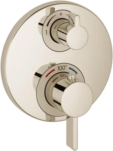 Vista 8 de hansgrohe Ecostat S 15757341 - Moderna válvula de ducha termostática con control de temperatura en cromo negro cepillado