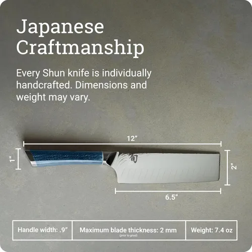 Vista 5 de Shun Cuchillo Nakiri Shiranami de 6.5