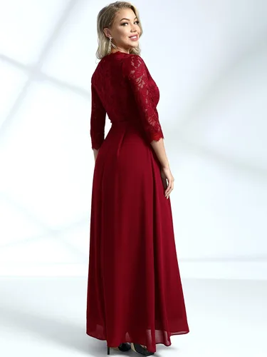 Vista 5 de MISSMAY - Vestido largo, de encaje floral, formal, para mujer, con mangas 23