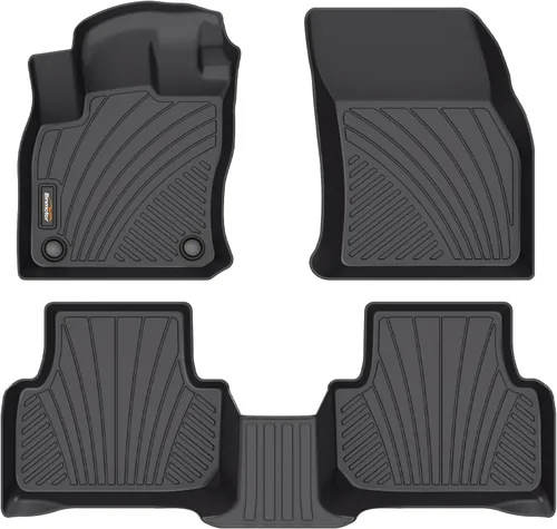 Vista 68 de Alfombrillas para todo tipo de clima y forro de carga para Volkswagen Atlas 2018-2026 (asientos de 6 pasajeros), juego completo de 3 filas