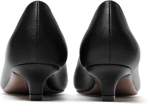 Vista 4 de WAYDERNS Zapatos de tacón bajo con punta mate para mujer, 1.5 pulgadas