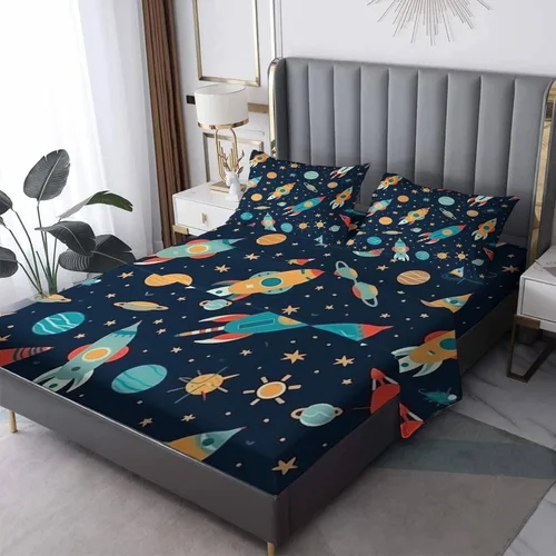 Vista 16 de Juego de sábanas tamaño individual: sábanas y fundas de almohada, sábanas y fundas de almohada, microfibra suave y bolsillo profundo y patrón sin