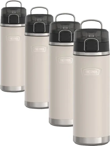 Vista 10 de THERMOS ICON SERIES, botella de agua de acero inoxidable con boquilla, 24 onzas, color verde alpino, botella de agua aislada al vacío con tapa