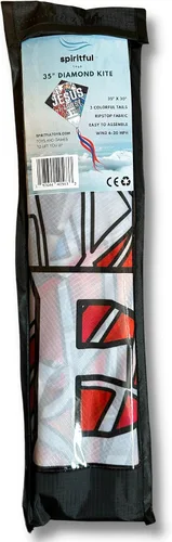 Vista 2 de Spiritful Toys - Cometa cristiana para niños y adultos, estilo diamante, fácil de volar, fácil de montar, gran cometa para principiantes, regalo