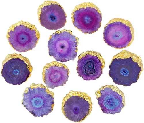 Vista 3 de SUNYIK aretes con pasadores de cuarzo natural para mujer, Base con chapado de oro, SUNGDL003103