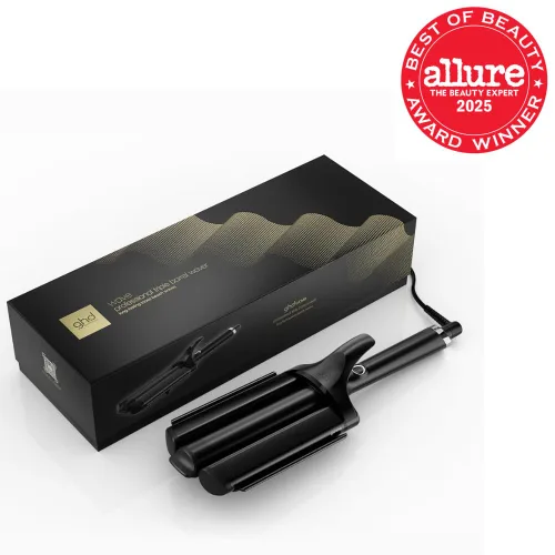 Vista 2 de ghd Wave - Ondulador de pelo de triple barril, color negro