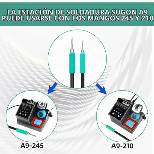 Vista 3 de HengTianMei SUGON A9 210 Mango de soldadura para estación de soldadura de precisión A9