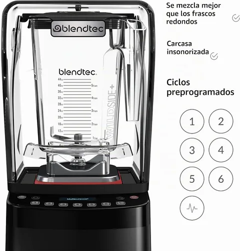 Vista 5 de Blendtec Stealth 885 - Licuadora comercial, tarro WildSide+, carcasa de sonido Blendtec Stealth, potencia de grado comercial más fuerte