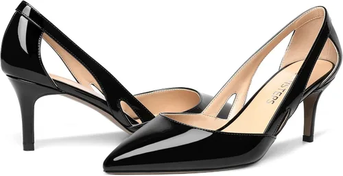 Vista 6 de Zapatos de tacón medio para mujer, con puntera puntiaguda, de 2.5 pulgadas
