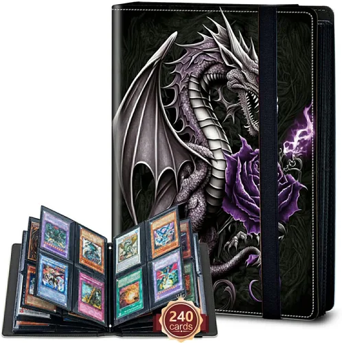 Vista 55 de Rossy Carpeta de tarjetas con 4 bolsillos, carpeta de tarjetas intercambiables, álbum de colección de tarjetas, para 160 tarjetas, carpeta