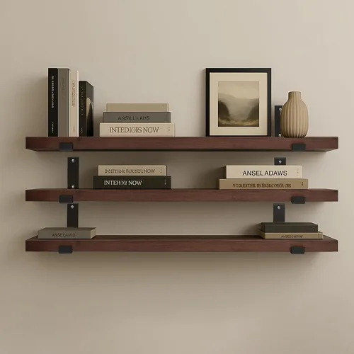 Vista 9 de CONSDAN Estante Flotante para Estante de Libros Montado en la Pared, Estantes Colgantes, Estante Flotante para Dormitorio, Baño, Sala de Estar