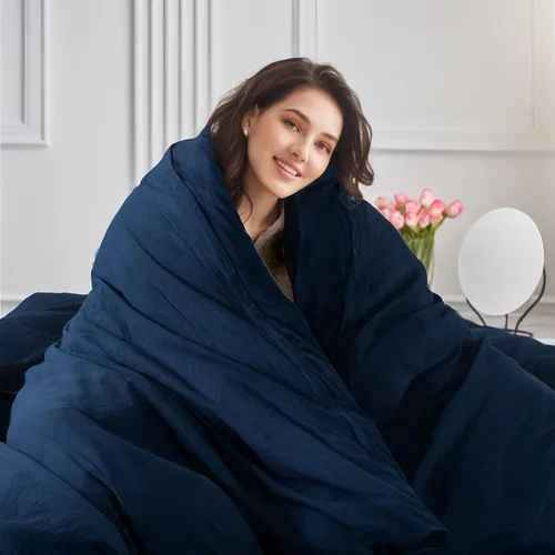 Vista 55 de NEXHOME PRO Funda de edredón Twin XL 100% algodón lavado, transpirable, duradera, texturizada, similar al lino, juego de ropa de cama para el hogar
