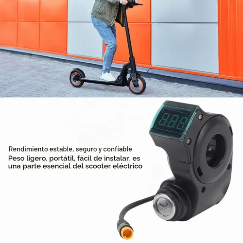 Vista 4 de Ejoyous Cerradura de interruptor de manillar de scooter eléctrico, 10 pulgadas, ABS, 3 pines, pantalla digital, interruptor de bloqueo con llaves