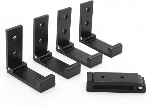 Vista 8 de 5 ganchos plegables para colgar en la pared, ganchos plegables de aleación de aluminio, gancho plegable de aleación de aluminio para toallas