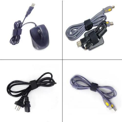 Vista 7 de 25 correas de sujeción reutilizables con gancho y bucle, 0.8 x 8 pulgadas, color negro