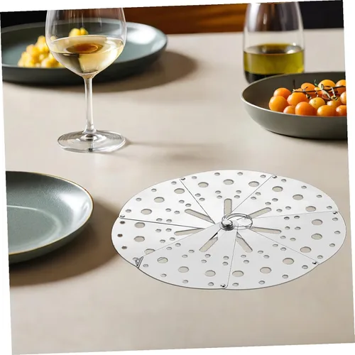 Vista 6 de Cabilock Tapa de acero inoxidable para hervir sobre la tapa multifuncional para olla cocina cubierta antiderrames plegable fácil de limpiar