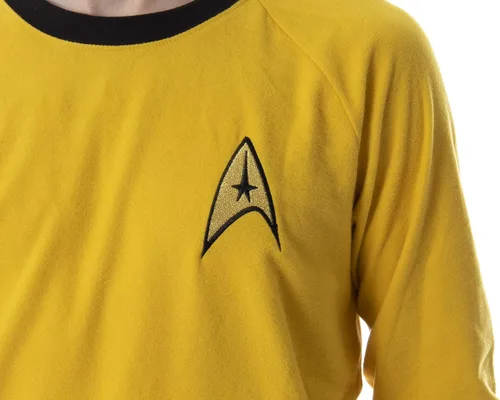 Vista 3 de INTIMO Star Trek Original Series - Conjunto de pijama de uniforme para hombre, Capitán Kirk o Commander Spock