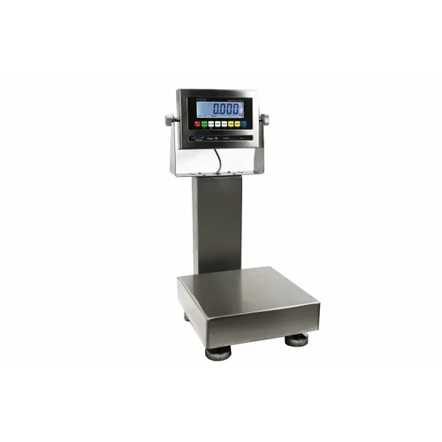 Vista 2 de Liberty LS-915-SS-HP-6 NTEP - Báscula de mesa de acero inoxidable de alta precisión de 10 x 10 pulgadas para pesar equipaje, capacidad de 6 libras x