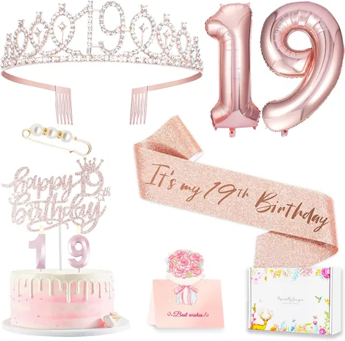 Vista 29 de Decoraciones de cumpleaños número 10 para niña, juego de velas con forma de corona 10º