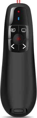 Vista 11 de Presentador inalámbrico de presentación remota Clicker: USB tipo C PowerPoint Clicker con puntero rojo Control PPT de largo alcance - Avanzador