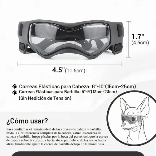 Vista 6 de NAMSAN - Lentes de sol para perros pequeños, protección UV, protección ocular para perros de razas pequeñas, gafas de conducción para perros que