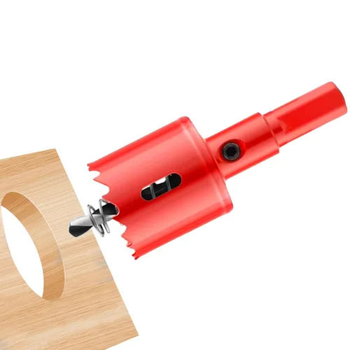 Vista 11 de Taladro de sierra de agujero de 1"/25 mm HSS bimetálica para madera, plástico y aluminio, herramienta de taladro eléctrico para perforar tablas
