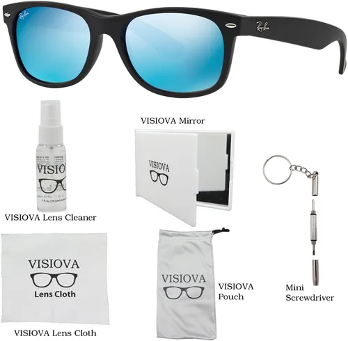 Vista 2 de Ray-Ban RB2132 Nuevo paquete de gafas de sol Wayfarer con accesorios VISIOVA