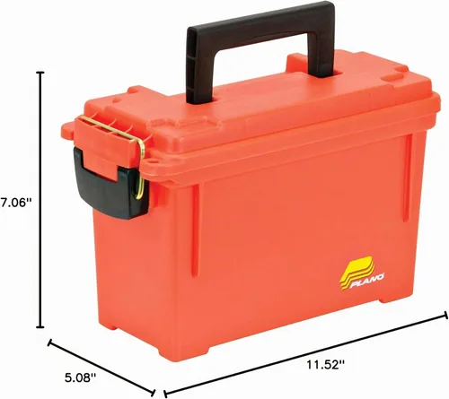 Vista 4 de Plano 1312 Caja Marina de Emergencia de Almacenamiento Seco, Naranja