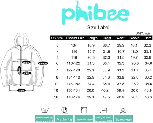 Vista 4 de PHIBEE Chaqueta de esquí para snowboard impermeable y resistente al viento para niñas, Nieve