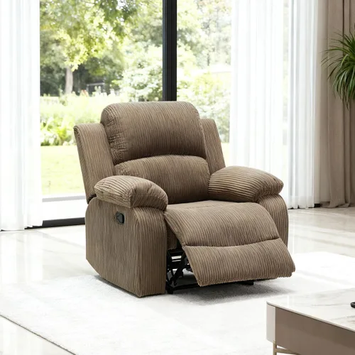 Vista 48 de Juego de sofá seccional reclinable manual, juegos de muebles de sala de estar, sofá seccional en forma de L y 2 sillas, cómodo sofá reclinable