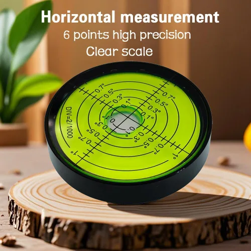 Vista 4 de 6'/0.079 in Punto de alta precisión Nivel Universal Burbuja Metal Bubble Water Leveler Cross Gauge Pequeño Hogar (negro verde)