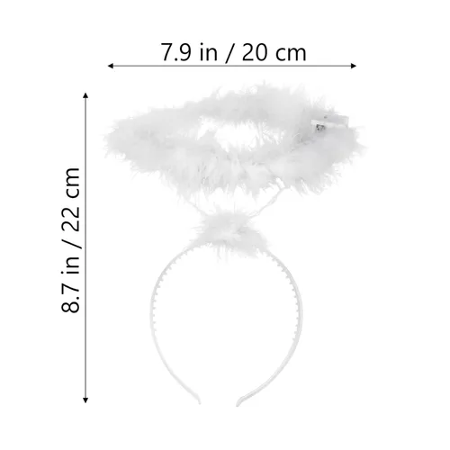 Vista 3 de OSALADI 2 diademas iluminadas de ángel con luces LED de ángel para mujer Halloween Navidad