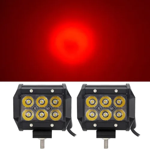 Vista 13 de Auxmotec Luces LED verdes de conducción de caza de 18 W, 4 pulgadas, barra de luz para todoterreno, camioneta, barco, tractor, pesca, caza