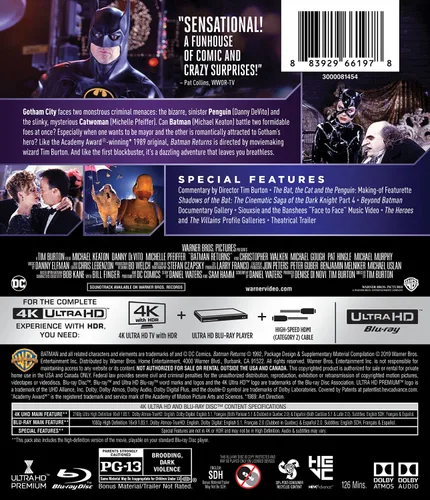 Vista 2 de Batman Returns (4K Ultra HD + Blu-ray + Digital) 4K UHD