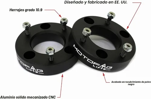 Vista 3 de MotoFab Lifts CH-2 - Kit de elevación de nivelación frontal de 2 pulgadas que elevará la parte delantera de su Chevy/Gmc Pickup 2 pulgadas.