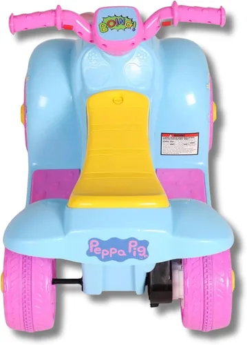 Vista 5 de Peppa Pig - Cuatrimoto eléctrico de 6 V, con licencia oficial, accionamiento con botón, diseño seguro y estable de 4 ruedas, juguete para niños