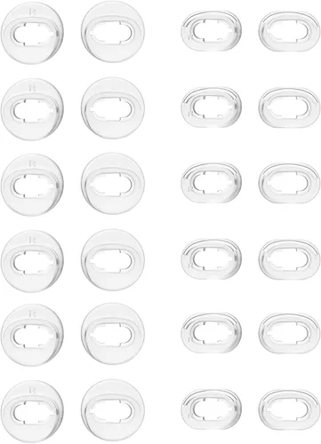 Vista 4 de ALXCD Galaxy Buds Live Ear Tips – Adaptador de silicona de repuesto – 12 pares [Negro/SL]