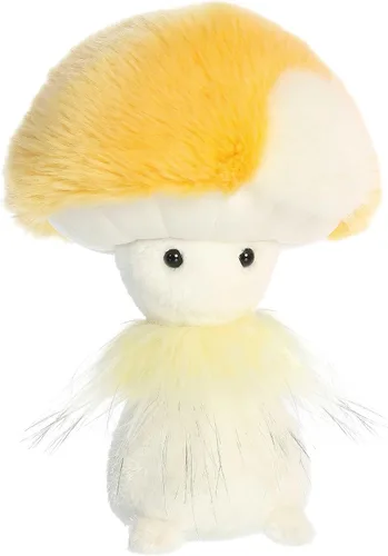 Vista 2 de Aurora® Vibrant Fungi Friends™ - Animal de peluche de miel - Diseño único - Compañeros adorables - Amarillo 9 pulgadas