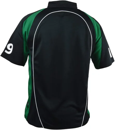 Vista 2 de Guinness - Camisa de rugby de manga corta, color negro y verde