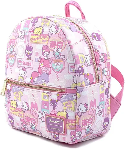 Vista 2 de Loungefly x Sanrio Hello Kitty Kawaii - Mini mochila estampada, Multi