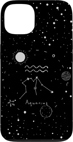 Vista 7 de Aquarius Astrology Celestial Zodiac Sign Aesthetic Case for iPhone 17