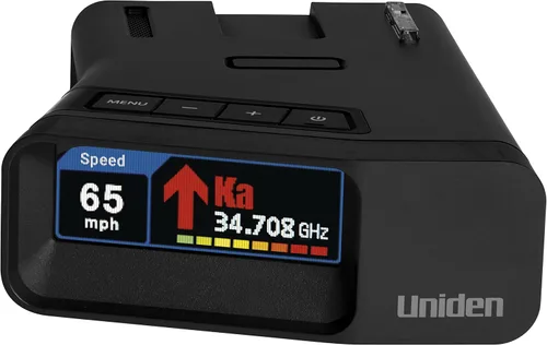 Vista 7 de Uniden R7 Extreme - Detector de radar de largo alcance, GPS integrado con alertas en tiempo real, antenas duales con flechas direccionales, y kit